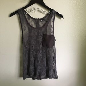 🌸 3/$20 UO SPARKLE & FADE Sheer Lace Tank Top